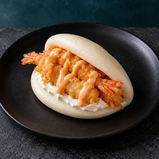 Bao de camarão croccante