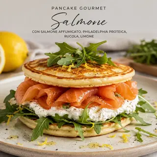 Pancake gourmet salmone