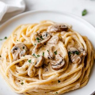 Pasta ai funghi e piselli