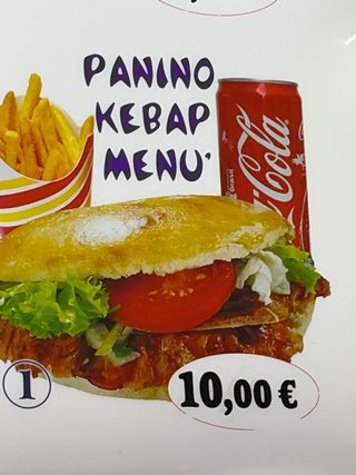 Panino Kebab Menù