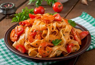 Tagliatelle scampi e gamberi