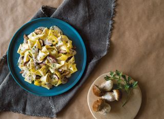 Pappardelle porcini e zafferano