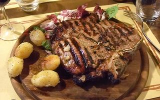 Tagliata di manzo funghi porcini