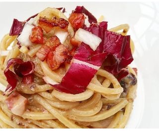 Linguine pancetta e radicchio