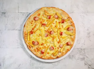 Pizza con patatine