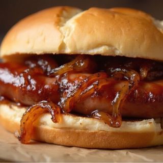 Salsiccia di Mora Romagnola e cipolle caramellate