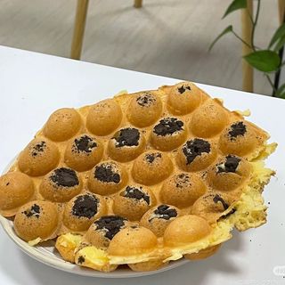 Egg waffle con oreo 