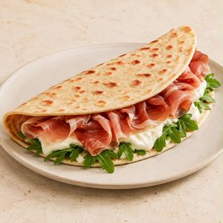 Crudo, stracchino e rucola