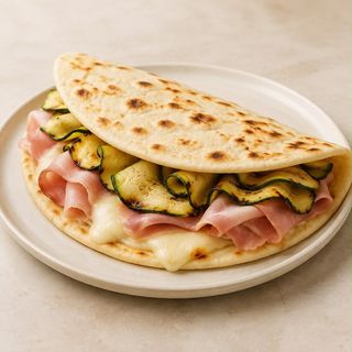 Cotto, scamorza affumicata e zucchine