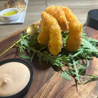 Mazzancolle in tempura