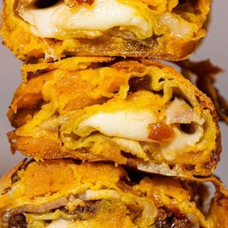 Zucca, porchetta e taleggio