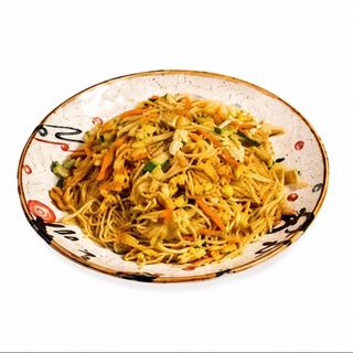 Spaghetti Di Riso Con Curry E Pollo