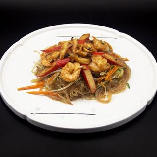 Spaghetti Di Soia Con Frutti Di Mare