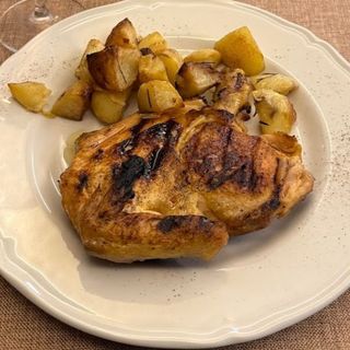 Pollo alla griglia e patate al forno