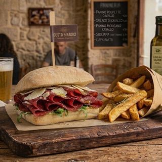 Panino bresaola e patatine