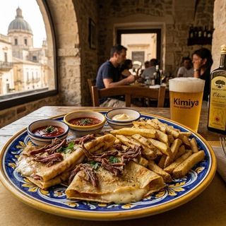 Crêpes carne di cavallo più patatine