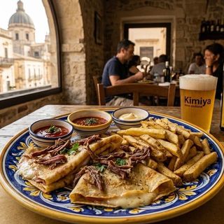 Crêpes polpette di cavallo e patatine