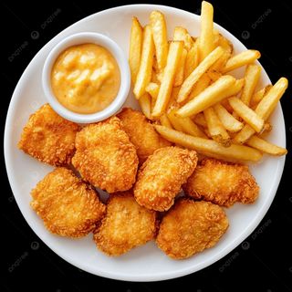 Nuggets e patatine 6 pezzi