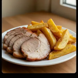 Porchetta con patatine