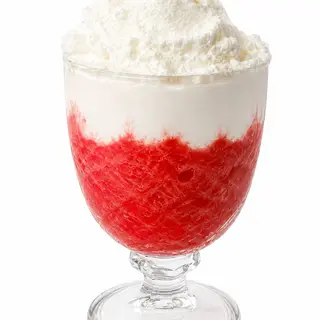 Granita  fragola con panna