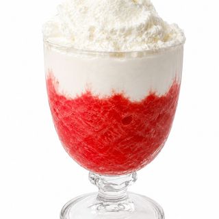 Granita  fragola con panna