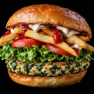 Hamburger spinaci e pollo