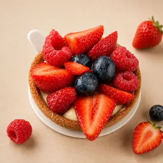 Crostatina con fragole e frutti di bosco