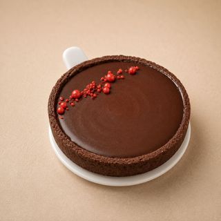 Crostatina al cioccolato fondente e caramello