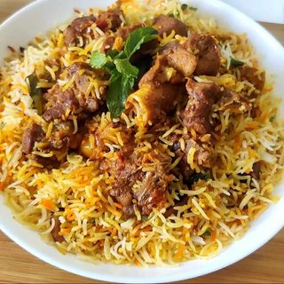 Pilau, beef fry, Banana
