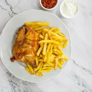 Chips Fried Chicken Quarter