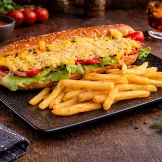 Hot-Dog Cheesy + Фри