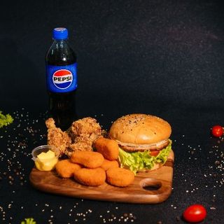 (Комбо 2) Бургер с куриной котлетой