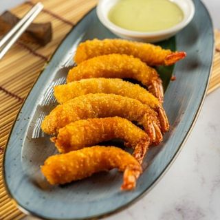 Креветки темпура с соусом васаби (150г)