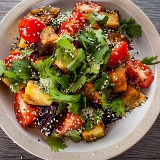 Острый Салат С Баклажанами И Жареным Мяском
