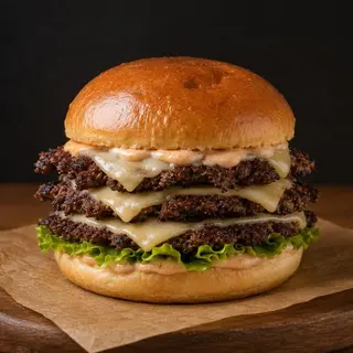 Triple smash burger 
