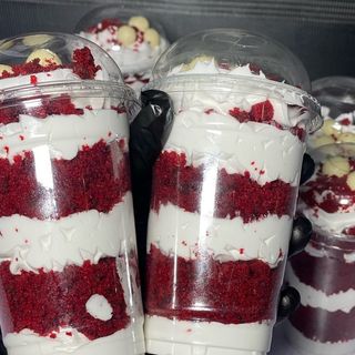 Red velvet Cake parfait