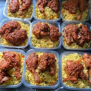 Fried rice and chicken combo