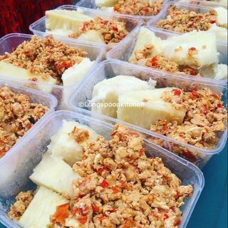 Yam and egg combo