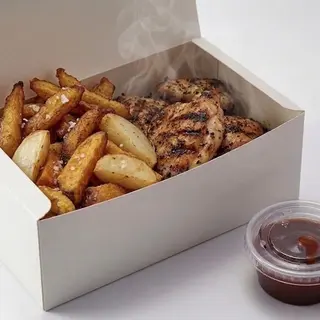 Mixed fries and chicken