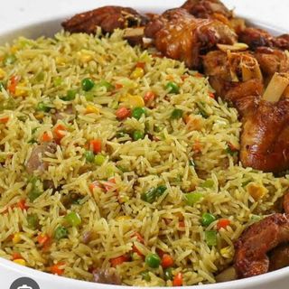 Fried rice and turkey