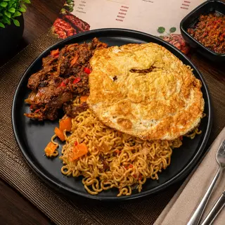 Noodles & Mora Meat/Chicken