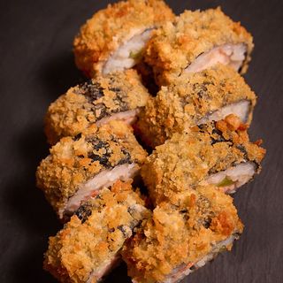 Rolka zapiekana z krewetką