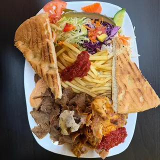 Talerz z kebabem mega