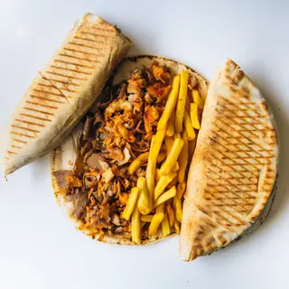 Kebab Pita rollo z frytkami bez surówki