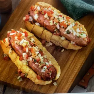 Pão de Alho Recheado de Linguiça Toscana