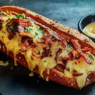 Pão de alho recheado Frango com Bacon