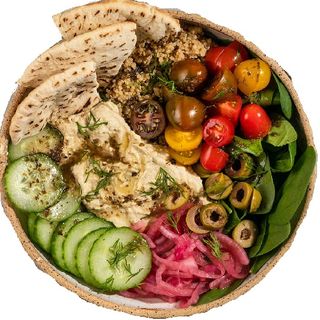 Hummus e pão