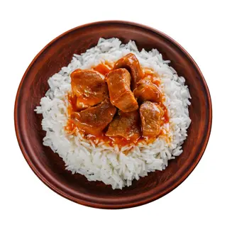 Arroz Branco com Guisado