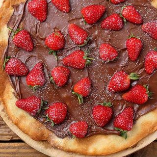 Pizza Com Nutella E Strawberry