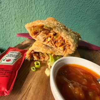 Pastel de carne de porco com barbecue